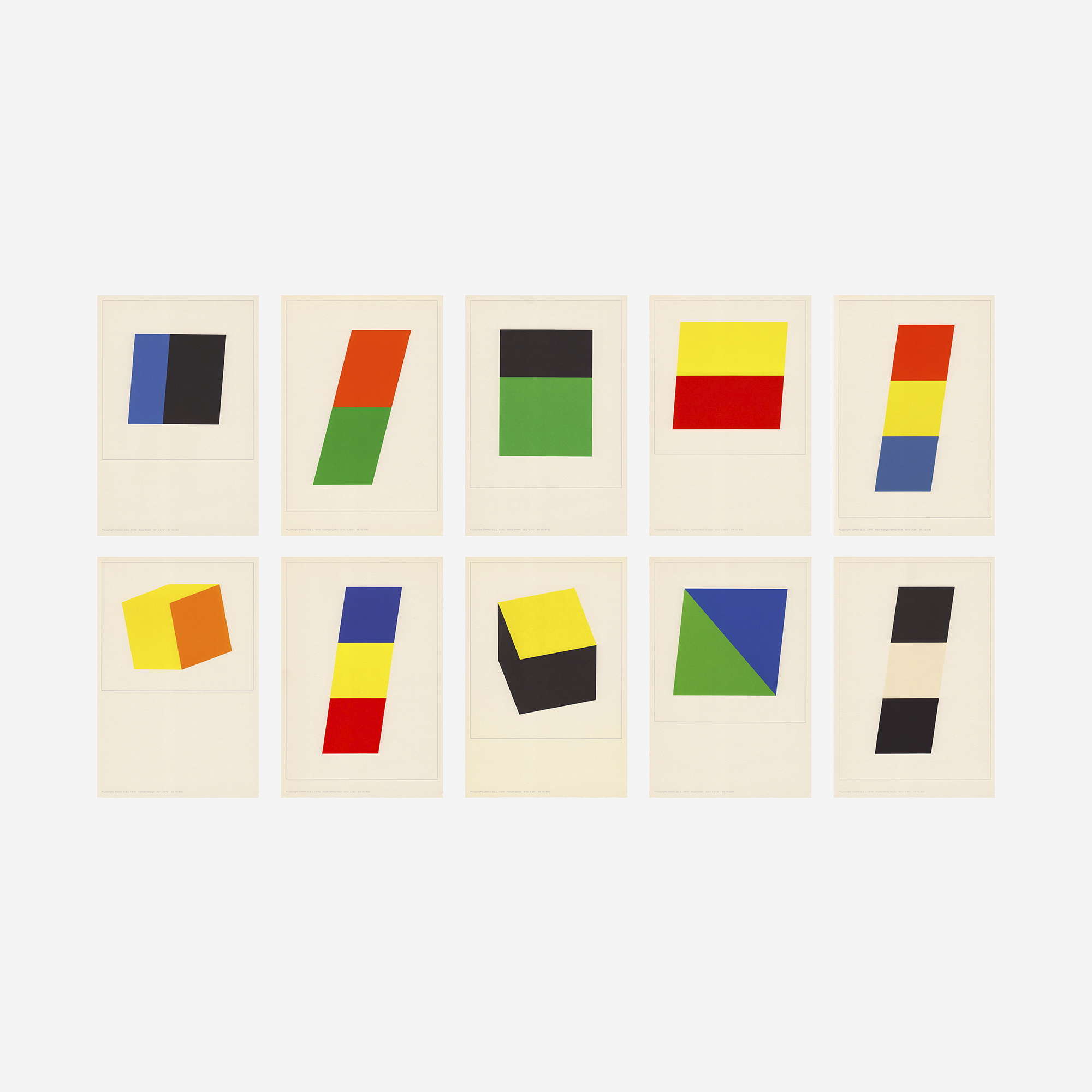 Sample portfolio (ten works)